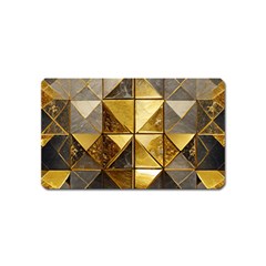 Golden Mosaic Tiles  Magnet (name Card) by essentialimage365