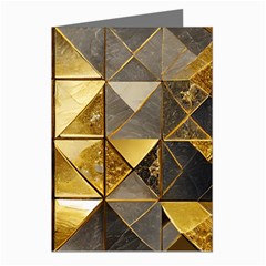 Golden Mosaic Tiles  Greeting Cards (pkg Of 8) by essentialimage365