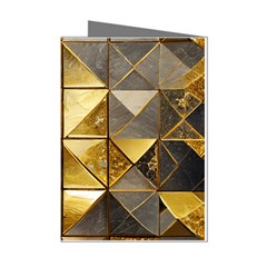 Golden Mosaic Tiles  Mini Greeting Cards (pkg Of 8) by essentialimage365