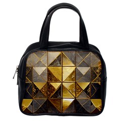 Golden Mosaic Tiles  Classic Handbag (one Side) by essentialimage365