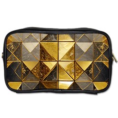 Golden Mosaic Tiles  Toiletries Bag (two Sides) by essentialimage365