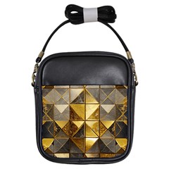 Golden Mosaic Tiles  Girls Sling Bag by essentialimage365