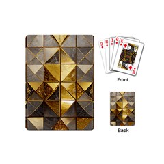 Golden Mosaic Tiles  Playing Cards Single Design (mini) by essentialimage365