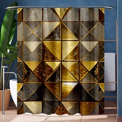 Golden Mosaic Tiles  Shower Curtain 60  X 72  (medium)  by essentialimage365