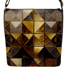 Golden Mosaic Tiles  Flap Closure Messenger Bag (s) by essentialimage365