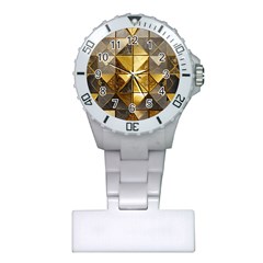 Golden Mosaic Tiles  Plastic Nurses Watch by essentialimage365