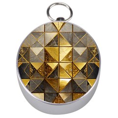 Golden Mosaic Tiles  Silver Compasses by essentialimage365