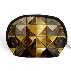 Golden Mosaic Tiles  Accessory Pouch (medium) by essentialimage365