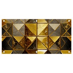 Golden Mosaic Tiles  Banner And Sign 4  X 2  by essentialimage365