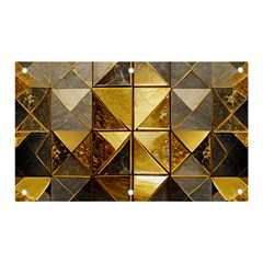 Golden Mosaic Tiles  Banner And Sign 5  X 3  by essentialimage365