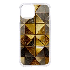 Golden Mosaic Tiles  Iphone 14 Tpu Uv Print Case by essentialimage365