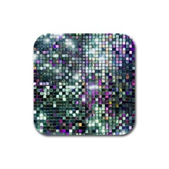 Disco Mosaic Magic Rubber Square Coaster (4 Pack) by essentialimage365