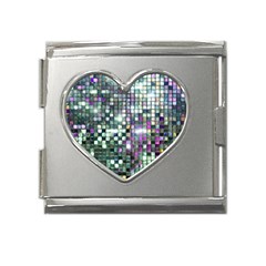 Disco Mosaic Magic Mega Link Heart Italian Charm (18mm) by essentialimage365