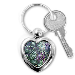 Disco Mosaic Magic Key Chain (heart) by essentialimage365