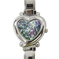 Disco Mosaic Magic Heart Italian Charm Watch by essentialimage365