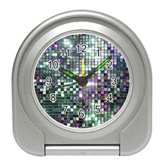 Disco Mosaic Magic Travel Alarm Clock by essentialimage365