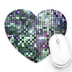 Disco Mosaic Magic Heart Mousepad by essentialimage365