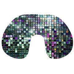 Disco Mosaic Magic Travel Neck Pillow by essentialimage365