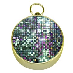 Disco Mosaic Magic Gold Compasses by essentialimage365