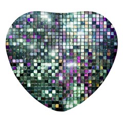 Disco Mosaic Magic Heart Glass Fridge Magnet (4 Pack) by essentialimage365