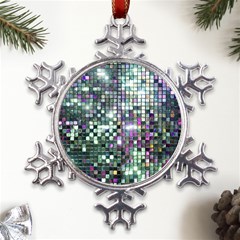 Disco Mosaic Magic Metal Large Snowflake Ornament by essentialimage365