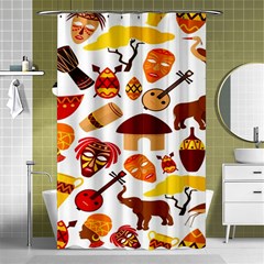 Africa Jungle Ethnic Tribe Travel Seamless Pattern Vector Illustration Shower Curtain 48  X 72  (small)  by Hannah976