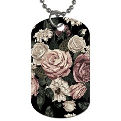 Elegant Seamless Pattern Blush Toned Rustic Flowers Dog Tag (one Side) by Hannah976