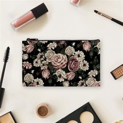 Elegant Seamless Pattern Blush Toned Rustic Flowers Cosmetic Bag (small) by Hannah976