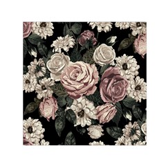 Elegant Seamless Pattern Blush Toned Rustic Flowers Square Satin Scarf (30  X 30 ) by Hannah976