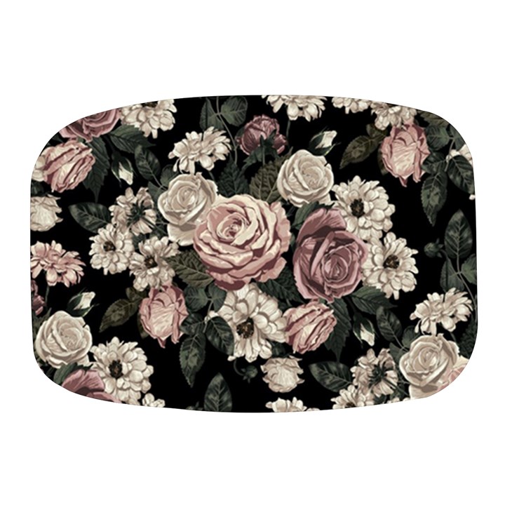 Elegant Seamless Pattern Blush Toned Rustic Flowers Mini Square Pill Box