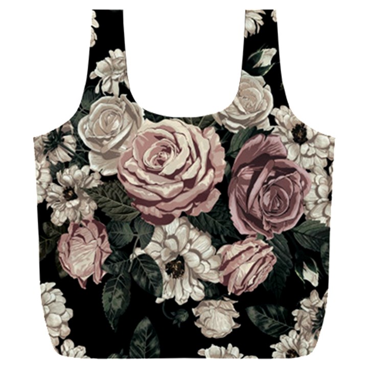 Elegant Seamless Pattern Blush Toned Rustic Flowers Full Print Recycle Bag (XXXL)