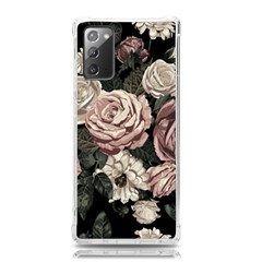 Elegant Seamless Pattern Blush Toned Rustic Flowers Samsung Galaxy Note 20 Tpu Uv Case by Hannah976