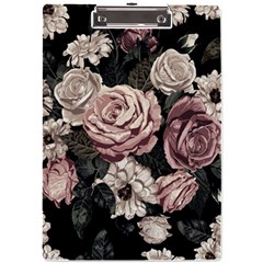 Elegant Seamless Pattern Blush Toned Rustic Flowers A4 Acrylic Clipboard by Hannah976