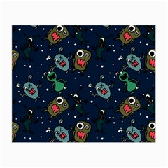 Monster Alien Pattern Seamless Background Small Glasses Cloth (2 Sides) by Hannah976