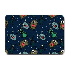 Monster Alien Pattern Seamless Background Small Doormat by Hannah976