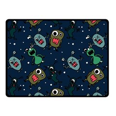 Monster Alien Pattern Seamless Background Fleece Blanket (small) by Hannah976