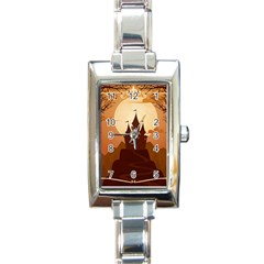 Beautiful Castle Rectangle Italian Charm Watch by Hannah976