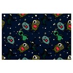 Monster Alien Pattern Seamless Background Banner and Sign 6  x 4  Front