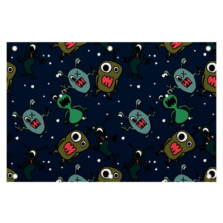 Monster Alien Pattern Seamless Background Banner and Sign 6  x 4 