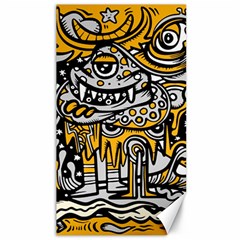 Crazy Abstract Doodle Social Doodle Drawing Style Canvas 40  X 72 