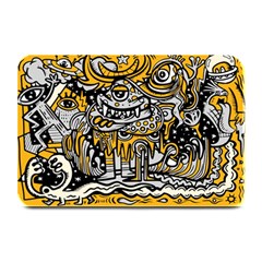 Crazy Abstract Doodle Social Doodle Drawing Style Plate Mats by Hannah976