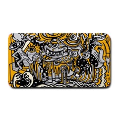 Crazy Abstract Doodle Social Doodle Drawing Style Medium Bar Mat by Hannah976