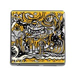 Crazy Abstract Doodle Social Doodle Drawing Style Memory Card Reader (Square 5 Slot) Front