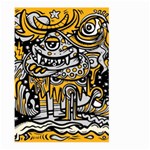 Crazy Abstract Doodle Social Doodle Drawing Style Large Garden Flag (Two Sides) Front