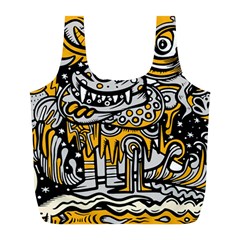 Crazy Abstract Doodle Social Doodle Drawing Style Full Print Recycle Bag (l) by Hannah976