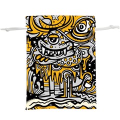 Crazy Abstract Doodle Social Doodle Drawing Style Lightweight Drawstring Pouch (xl) by Hannah976