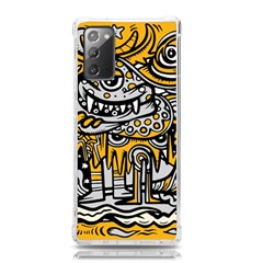 Crazy Abstract Doodle Social Doodle Drawing Style Samsung Galaxy Note 20 Tpu Uv Case by Hannah976