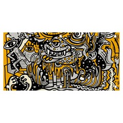 Crazy Abstract Doodle Social Doodle Drawing Style Banner And Sign 6  X 3  by Hannah976