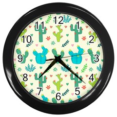 Space Patterns Wall Clock (black) by Hannah976