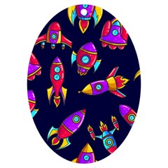 Space Patterns Uv Print Acrylic Ornament Oval